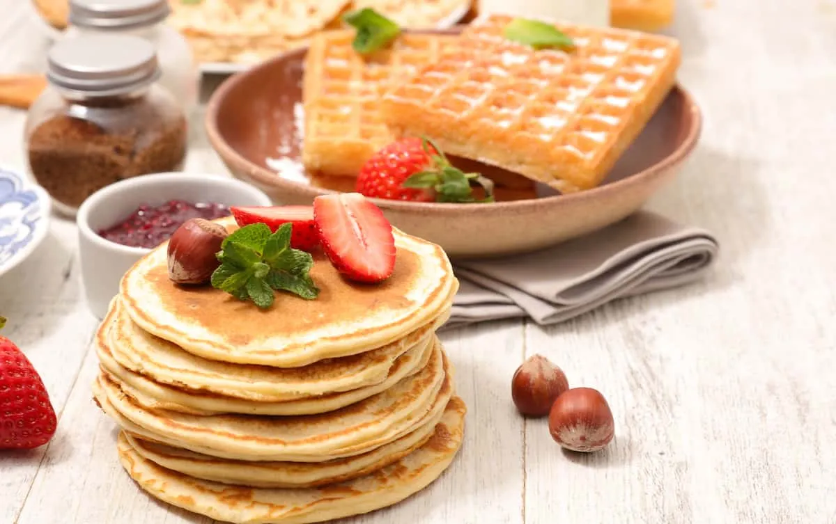 PANCAKES OR BELGIAN WAFFLES